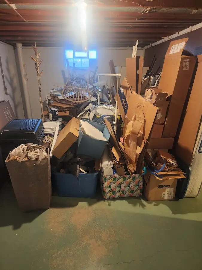 Roll-off dumpster container at job site for Roll Off Dumpster Rental in Shadyside